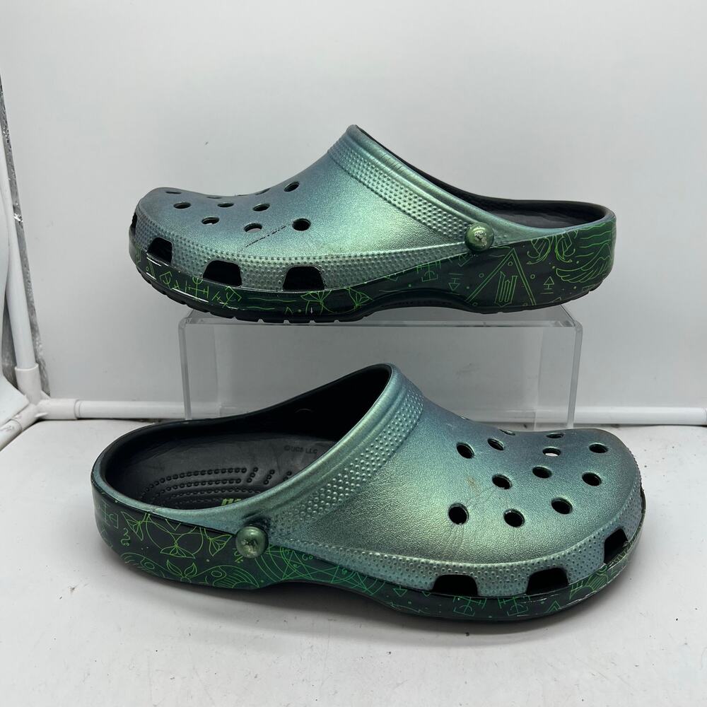 Crocs Wicked Elphaba Shoes Womens 11 Mens 9 Classic Clogs Limited Edition